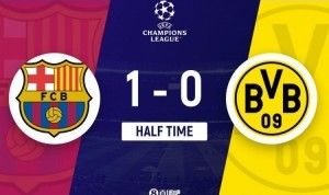 半场-巴萨1-0多特 库巴西助攻拉菲破门亚马尔造险吉拉西失良机